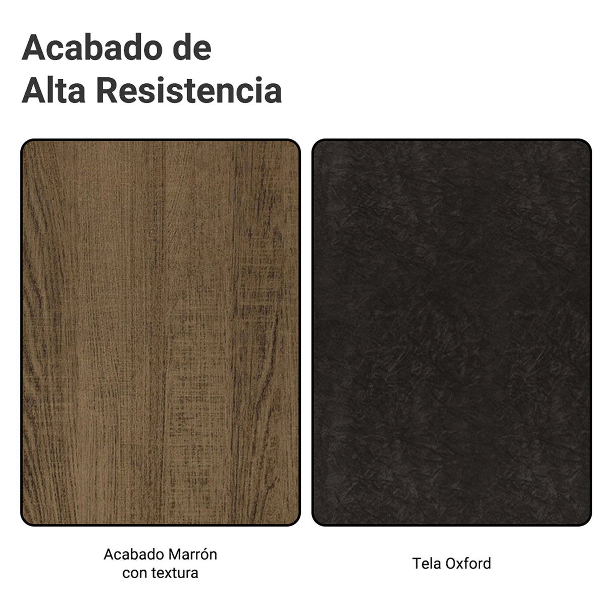 Kit x 2 Sillas para Comedor Marrón y Negro 45x96cm de Asiento Cuadrado con Espaldar de Rombos