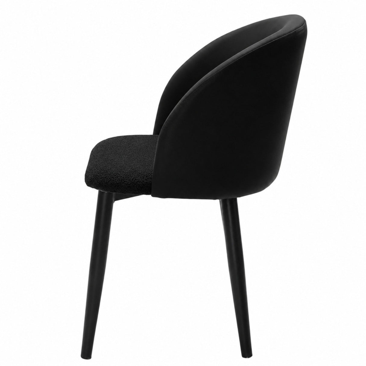 Silla Zenda Negro 45x86cm de Asiento Ovalado con Espaldar y con Apoya Brazos