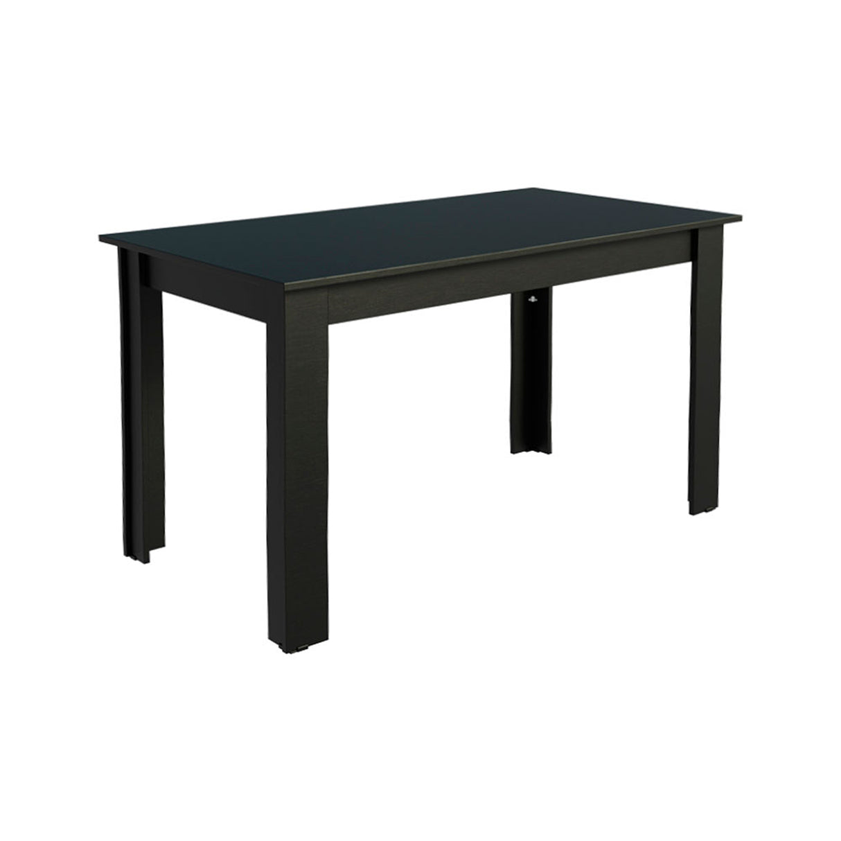Mesa de Comedor Negro 136x76cm Rectangular de Seis Puestos sin Sillas
