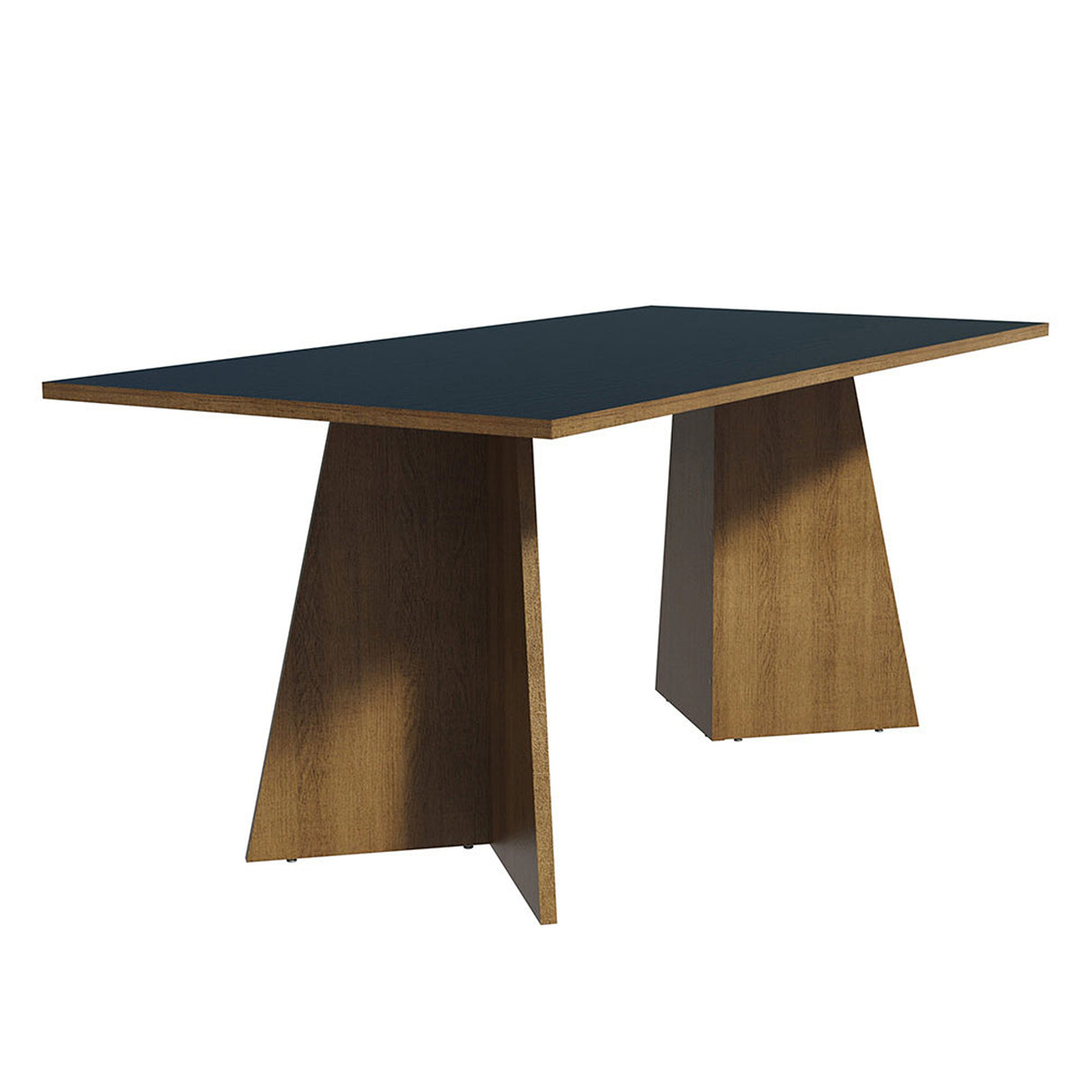Mesa de Comedor Marrón y Negro 180x78cm Rectangular de Ocho Puestos sin Sillas