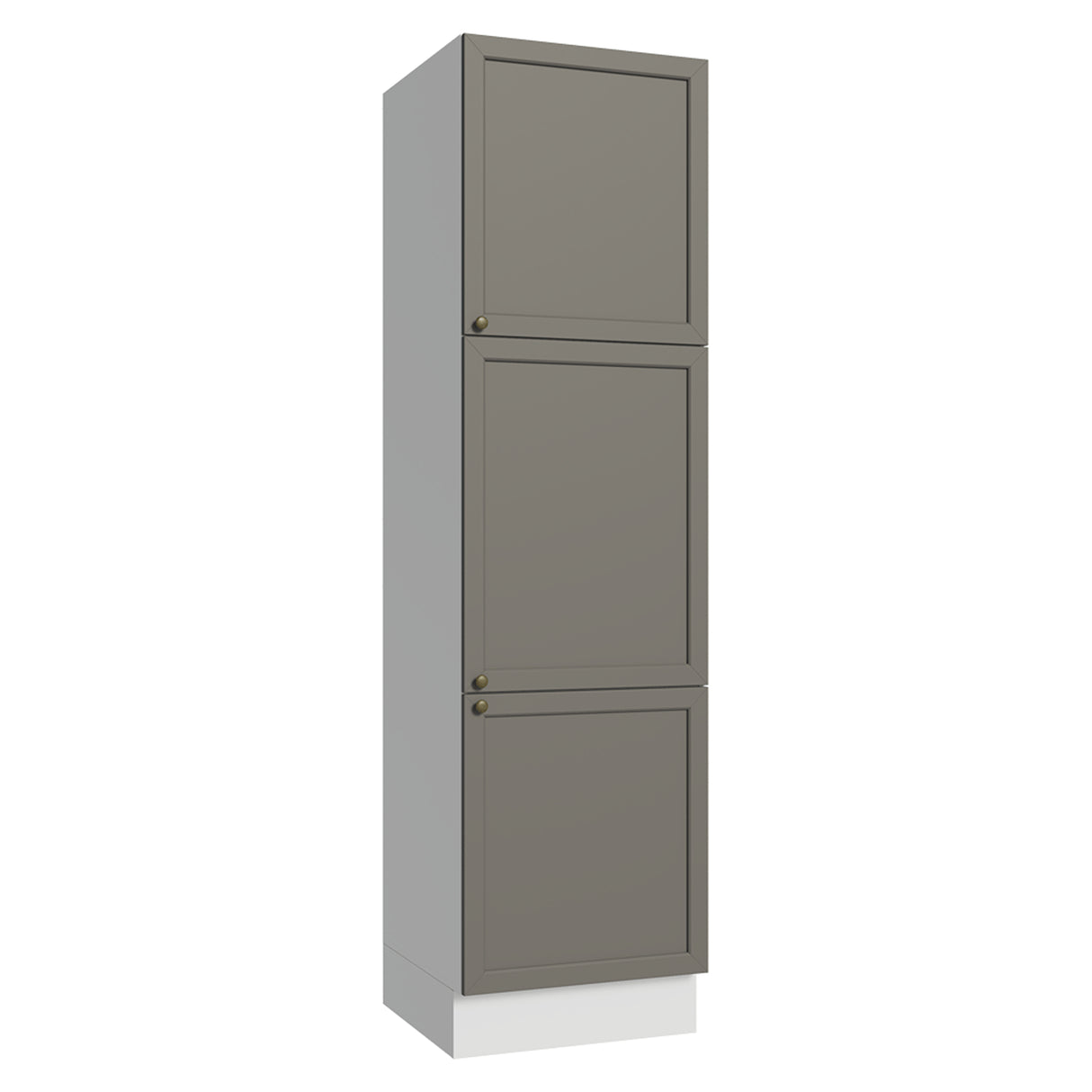 Mueble Organizador de Despensa Vik Blanco y Gris 60x225cm con Tres Puertas