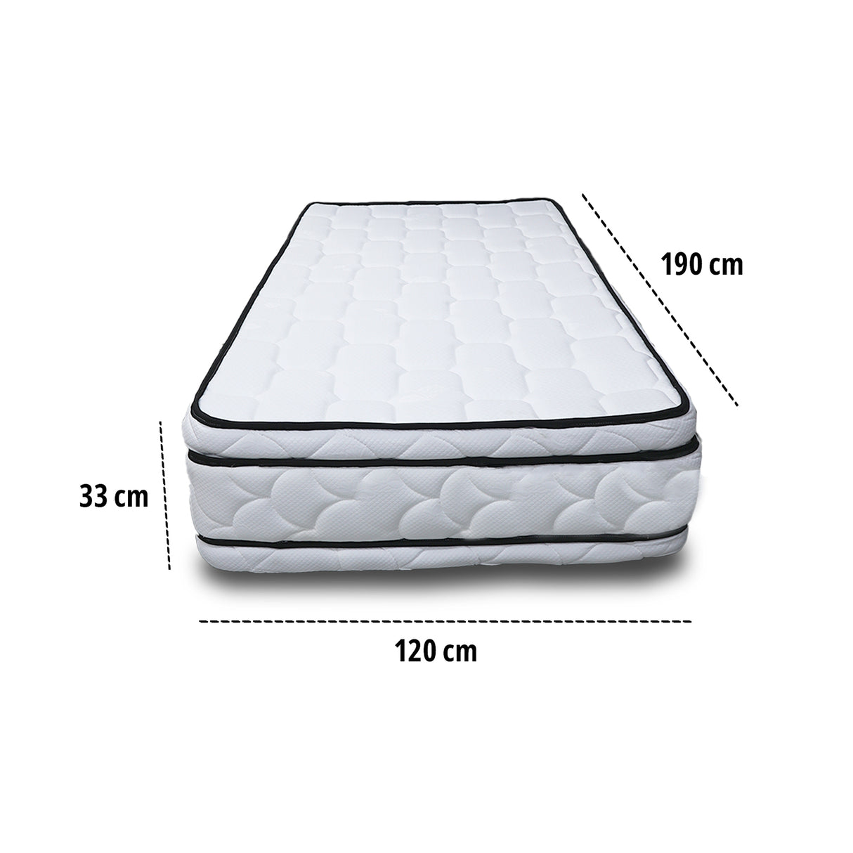 Colchón Nube Blanco Semidoble 120 X 190 Cm Ortopedico Firmeza Medio Doble Faz y Pillow Doble