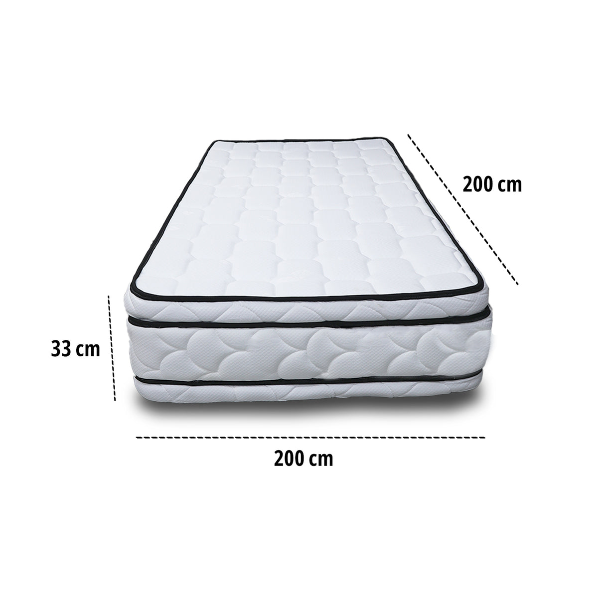 Colchón Nube Blanco King 200 X 190 Cm Ortopedico Firmeza Medio Doble Faz y Pillow Doble