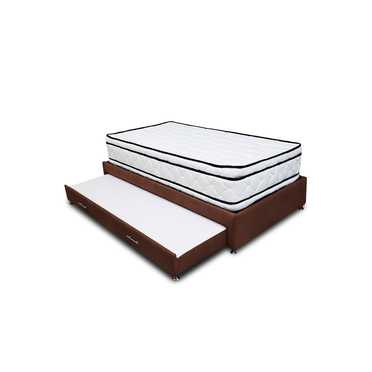 Combo Cama Tarima y Colchón Nube Marron 100x35cm para Colchón Sencillo 100 X 190 Cm sin Cabecero