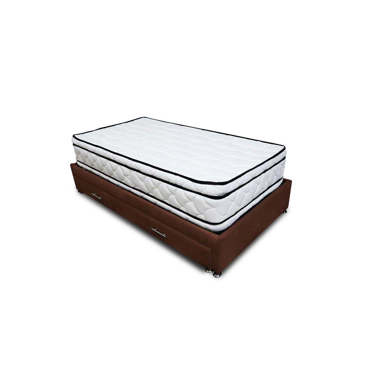 Combo Cama Tarima y Colchón Nube Marron 120x35cm para Colchón Semidoble 120 X 190 Cm sin Cabecero