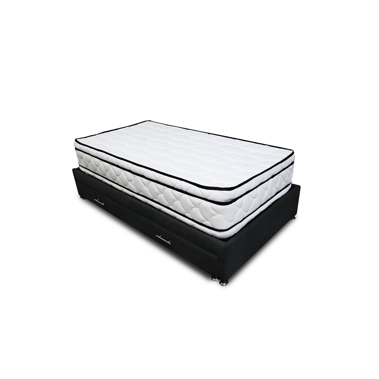 Combo Cama Tarima y Colchón Nube Negro 120x35cm para Colchón Semidoble 120 X 190 Cm sin Cabecero