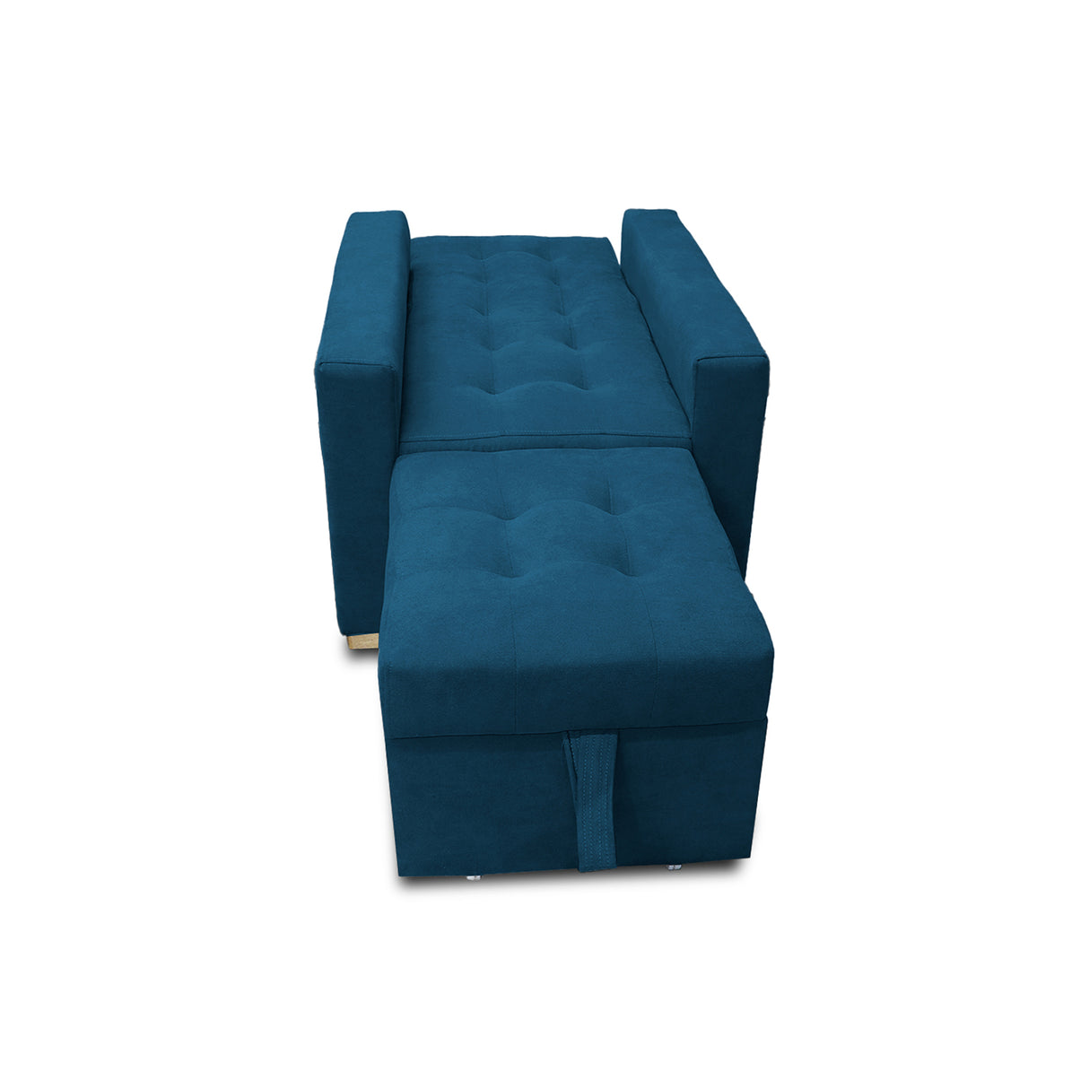 Poltrona Mood Azul Petróleo 80x95cm de Un Puesto Reclinable sin Apoya Brazos