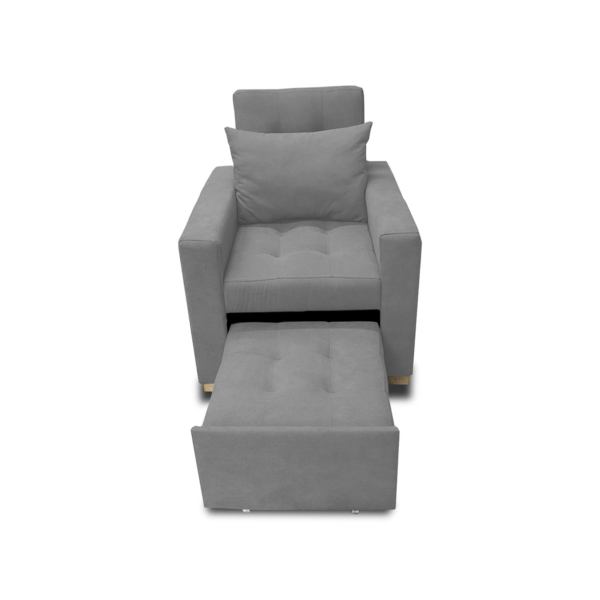 Poltrona Mood Gris 80x95cm de Un Puesto Reclinable sin Apoya Brazos