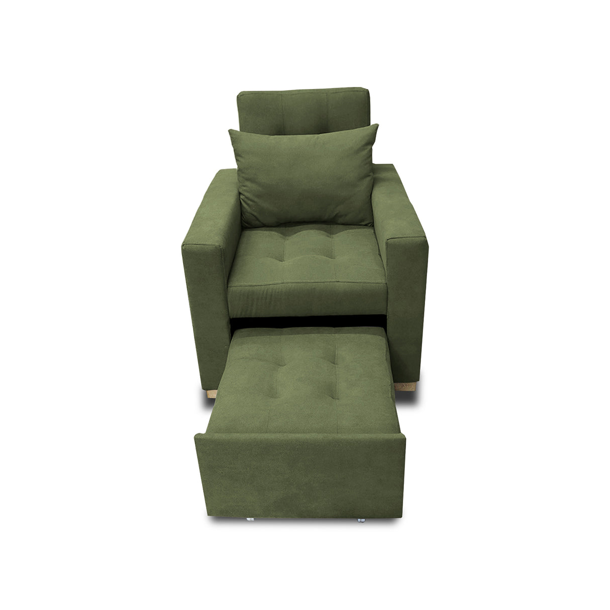Poltrona Mood Verde 80x95cm de Un Puesto Reclinable sin Apoya Brazos