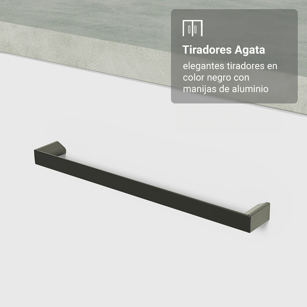 Mueble para Baño Agata Blanco 120x225cm Individual sin Lavamanos con Tres Cajones y Tres Puertas