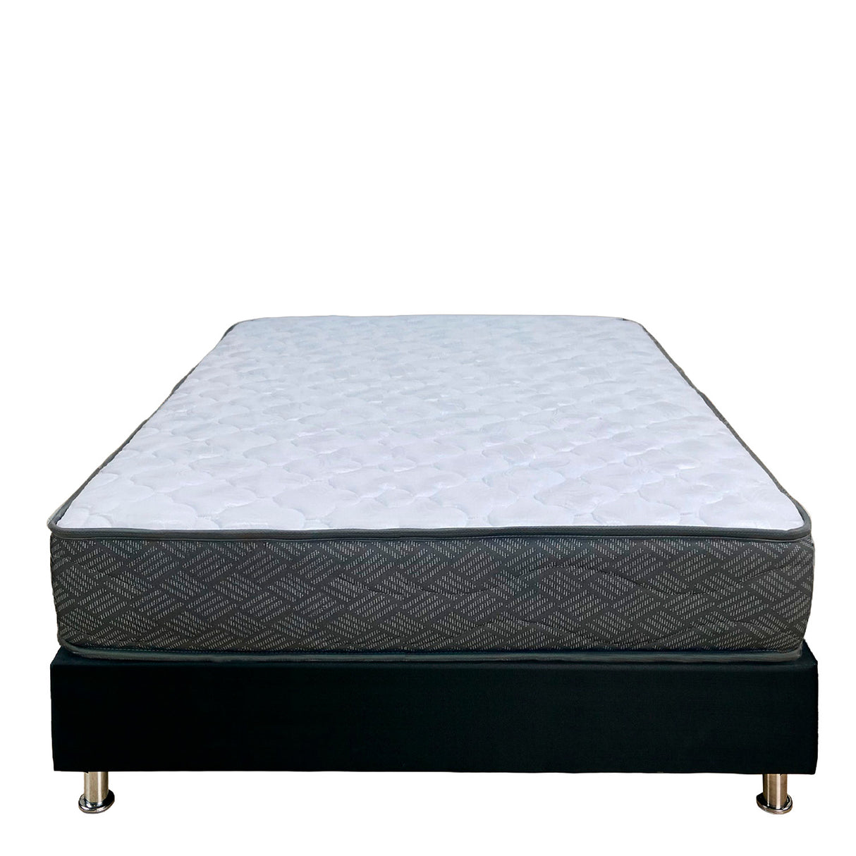 Colchón Jardín Gris y Blanco Queen 160 X 190 Cm Ortopedico Firmeza Firme Adaptable Doble Faz