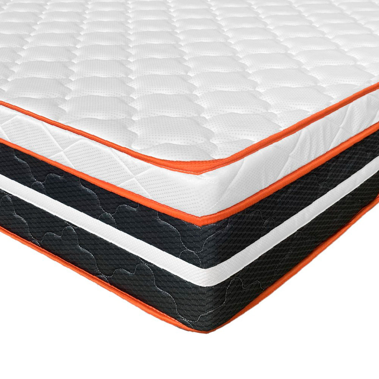 Colchón Cacique Gris y Blanco Semidoble 120 X 190 Cm Ortopedico Firmeza Firme Adaptable Doble Faz y Fuelle de 25cm