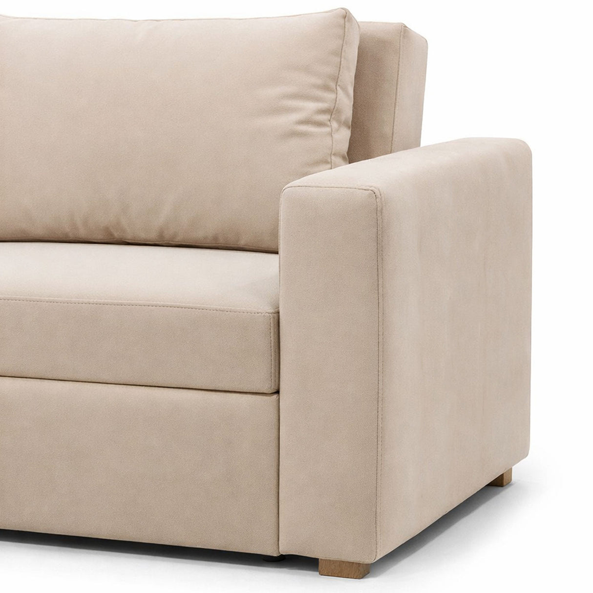 Sofá Cama Germany Beige 174x92cm de Tres Puestos Reclinable sin Appoya Brazos