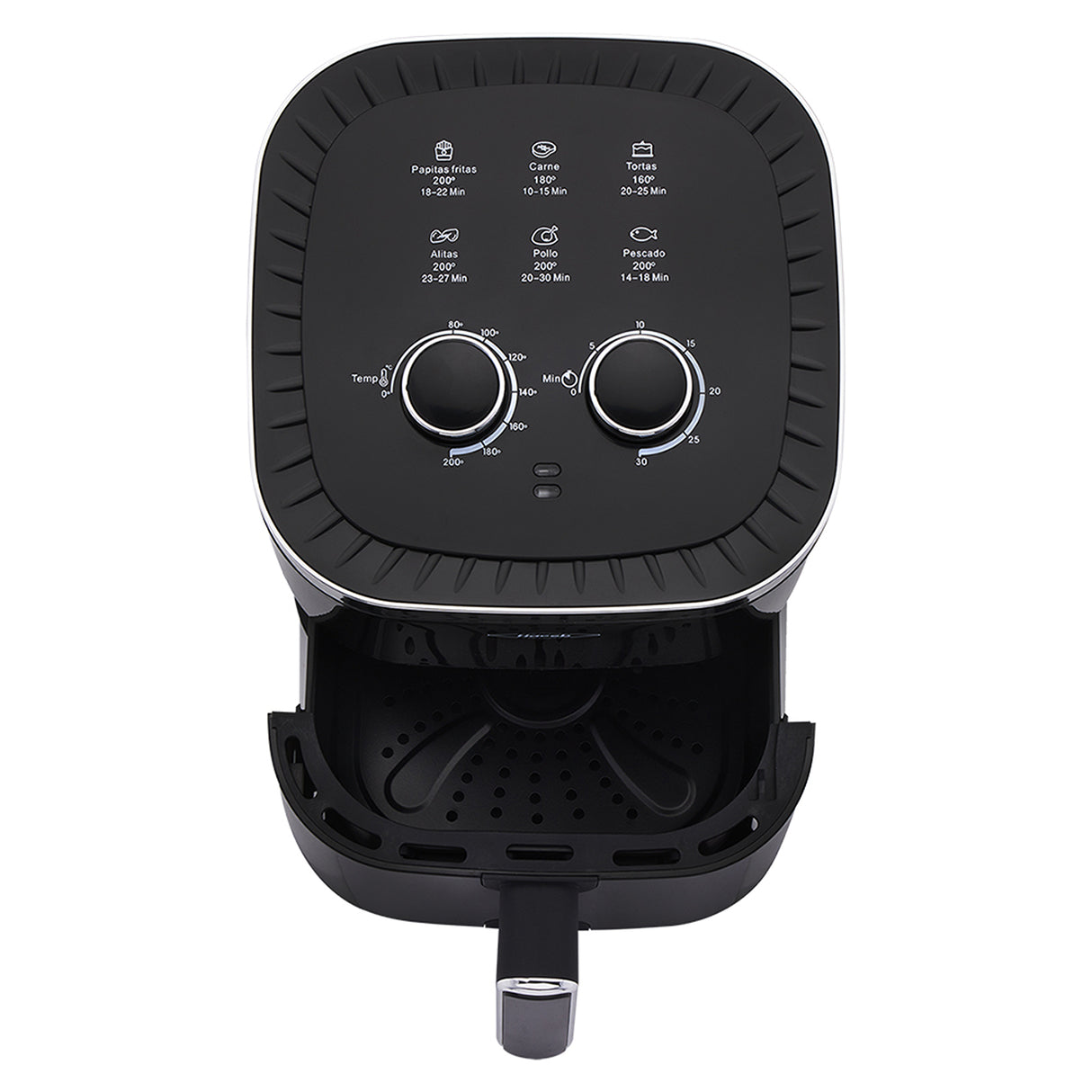 Freidora de Aire Haceb Negro 23.5x31.9cm de 4.2 Litros con Un Compartimiento de Cocción y con 6 Funciones Preconfiguradas
