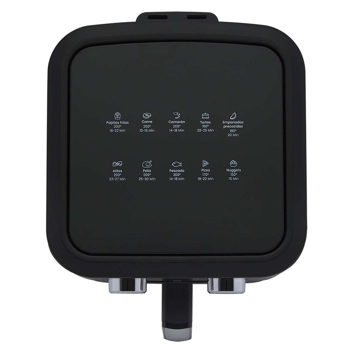 Freidora de Aire Haceb Negro 26.5x35cm de 6 Litros con Un Compartimiento de Cocción y con 10 Funciones Preconfiguradas