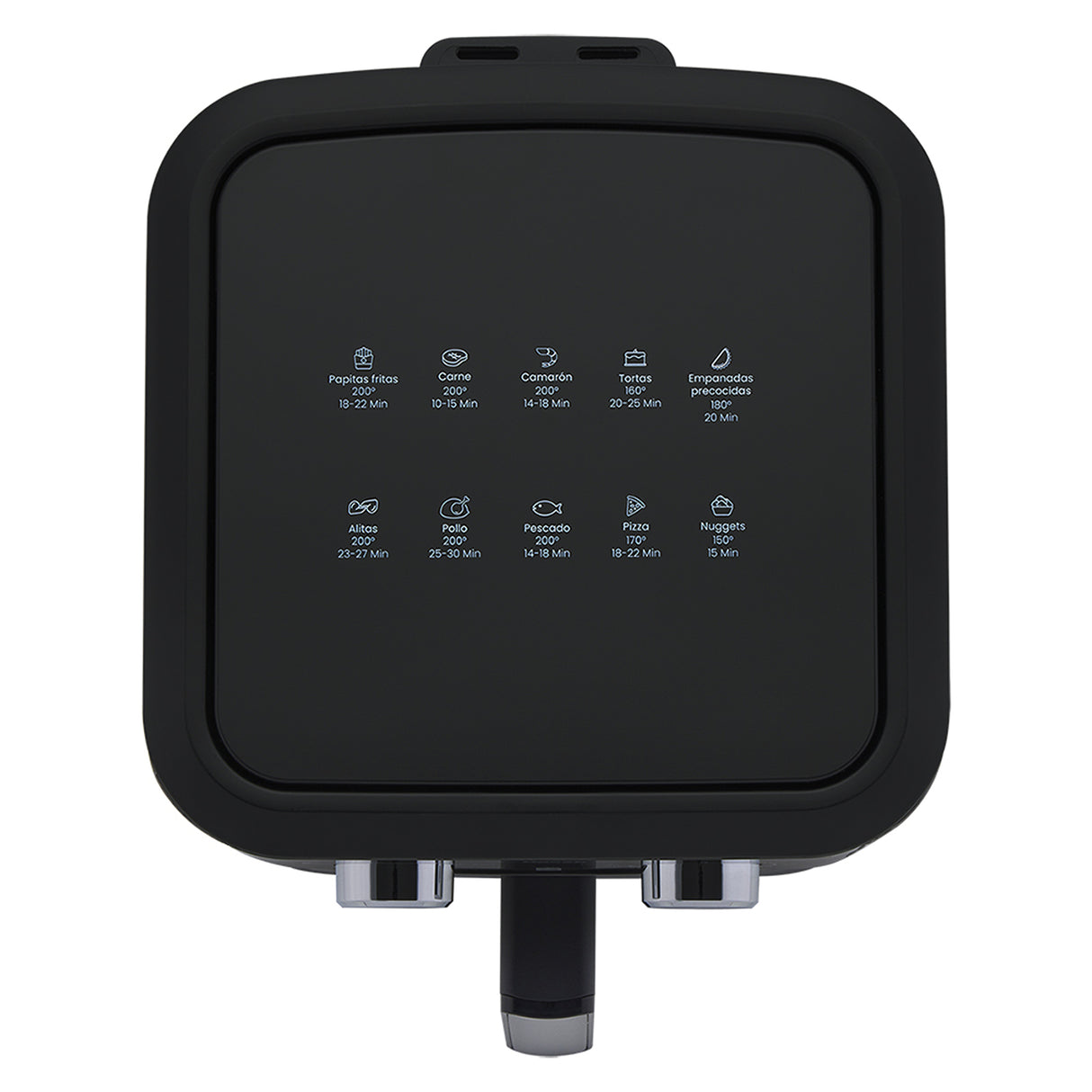 Freidora de Aire Haceb Negro 26.5x35cm de 6 Litros con Un Compartimiento de Cocción y con 10 Funciones Preconfiguradas