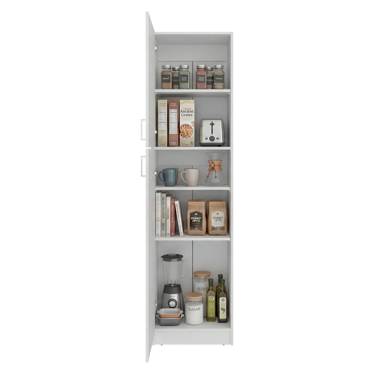 Alacena Lowell Blanco 46.6x179cm con Dos Puertas