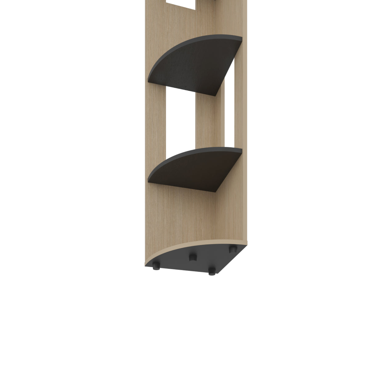 Estantería Home E-M7 Cartagena y Wengue 30x180.6cm Triangular con Cuatro Entrepaños y Cinco Compartimientos