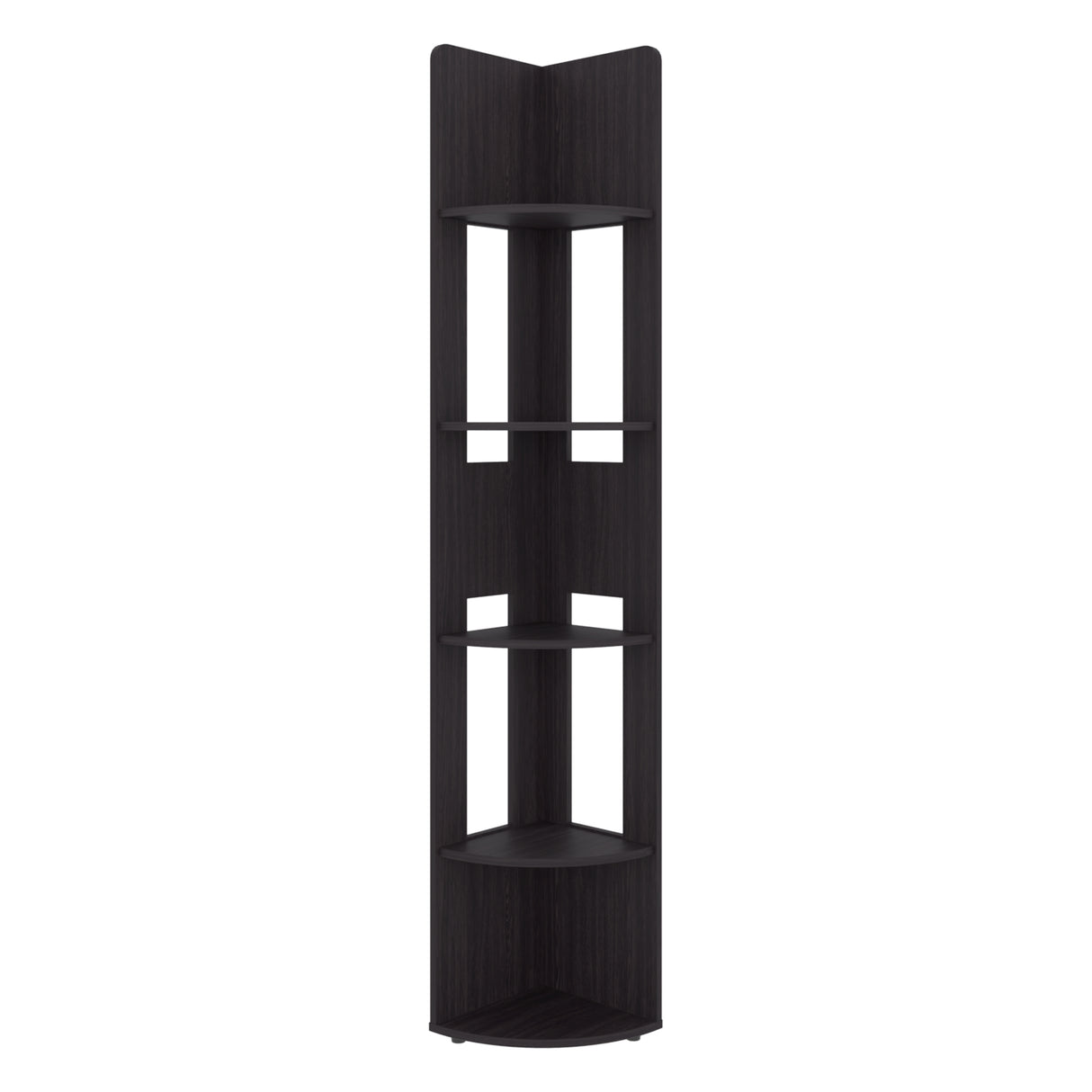 Estantería Home E-M7 Wengue 30x180.6cm Triangular con Cuatro Entrepaños y Cinco Compartimientos