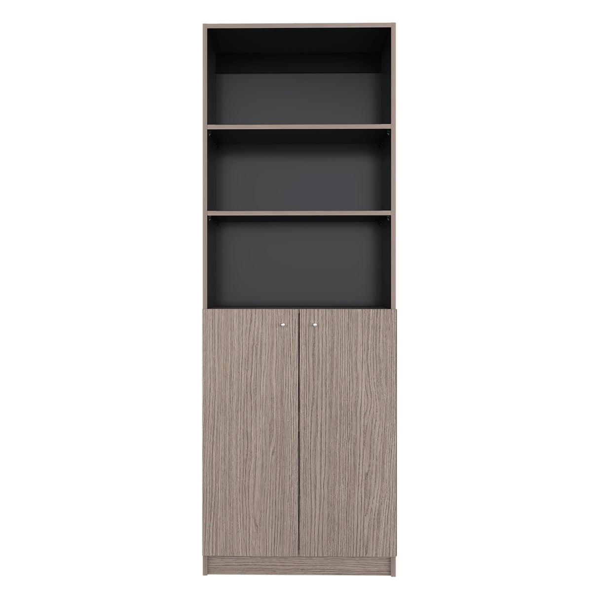 Estantería Home E-M4 Positano y Wengue 62.8x180.6cm Rectangular con Cuatro Entrepaños y Cinco Compartimientos