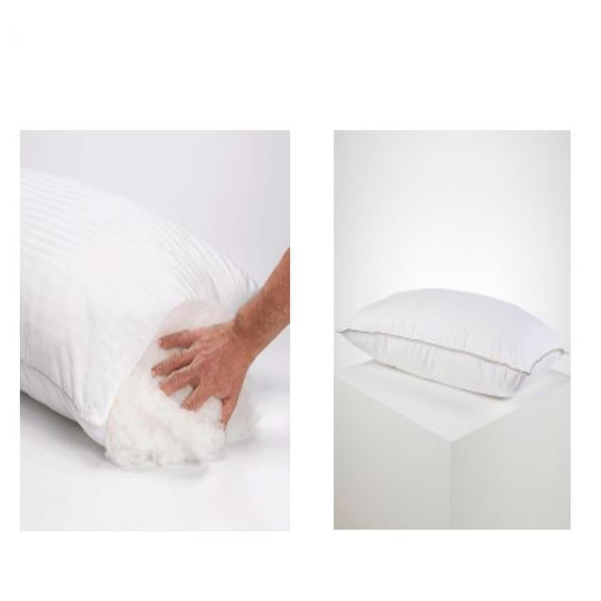 Almohada Antifluido Blanco 45x85cm de Relleno de Microfibra Suave Hipoelergénica Multi Postura