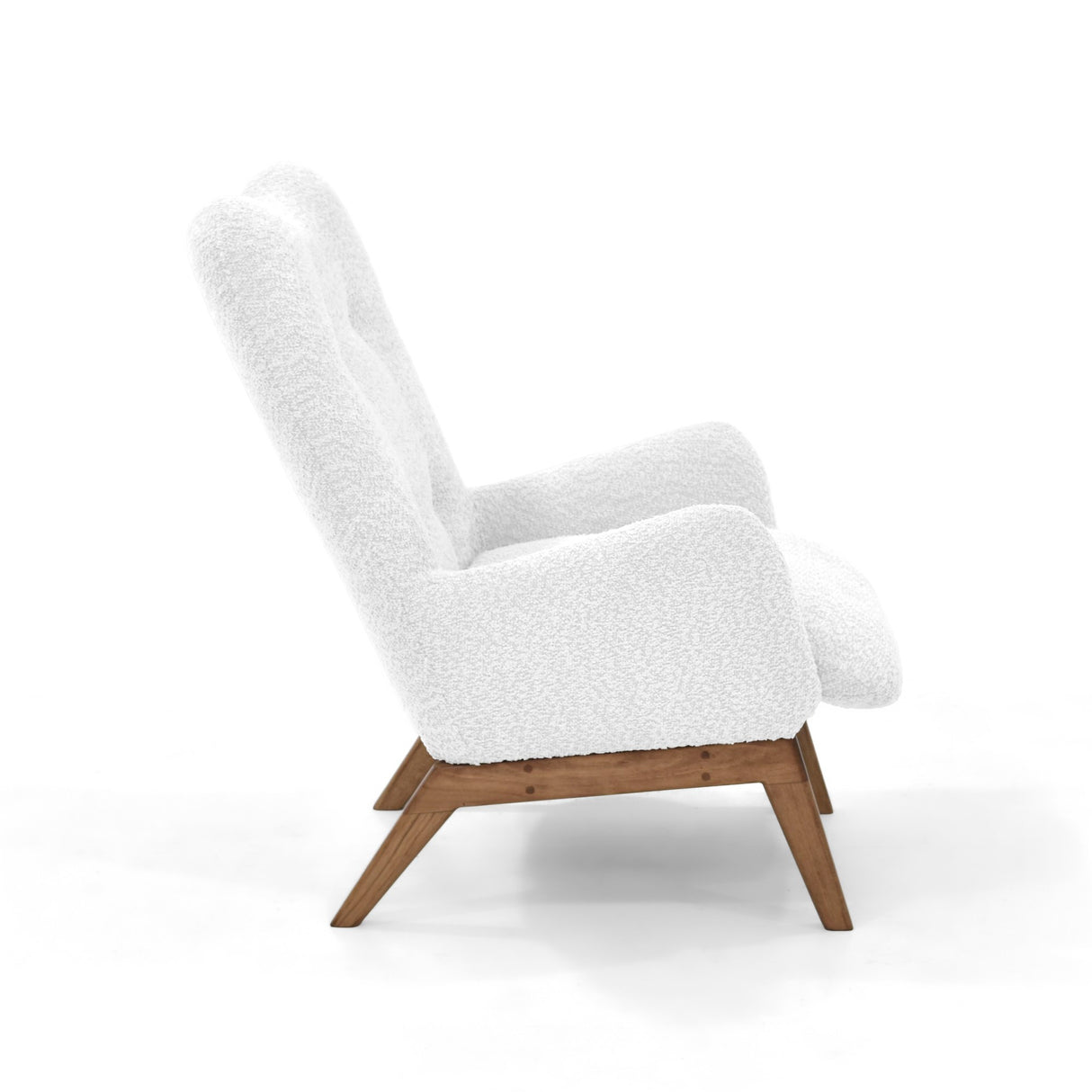 Poltrona Veneto Blanco y Matiz Caoba 73x89cm de Un Puesto y con Apoya Brazos