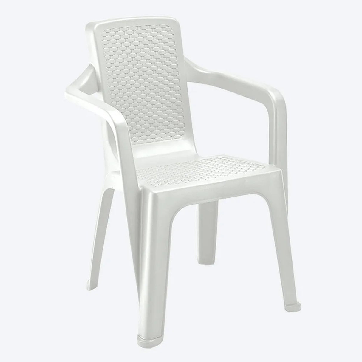 Set x 6 Sillas Eterna Blanco Arena 57x80.6cm de Asiento Rectangular con Espaldar y con Apoya Brazos