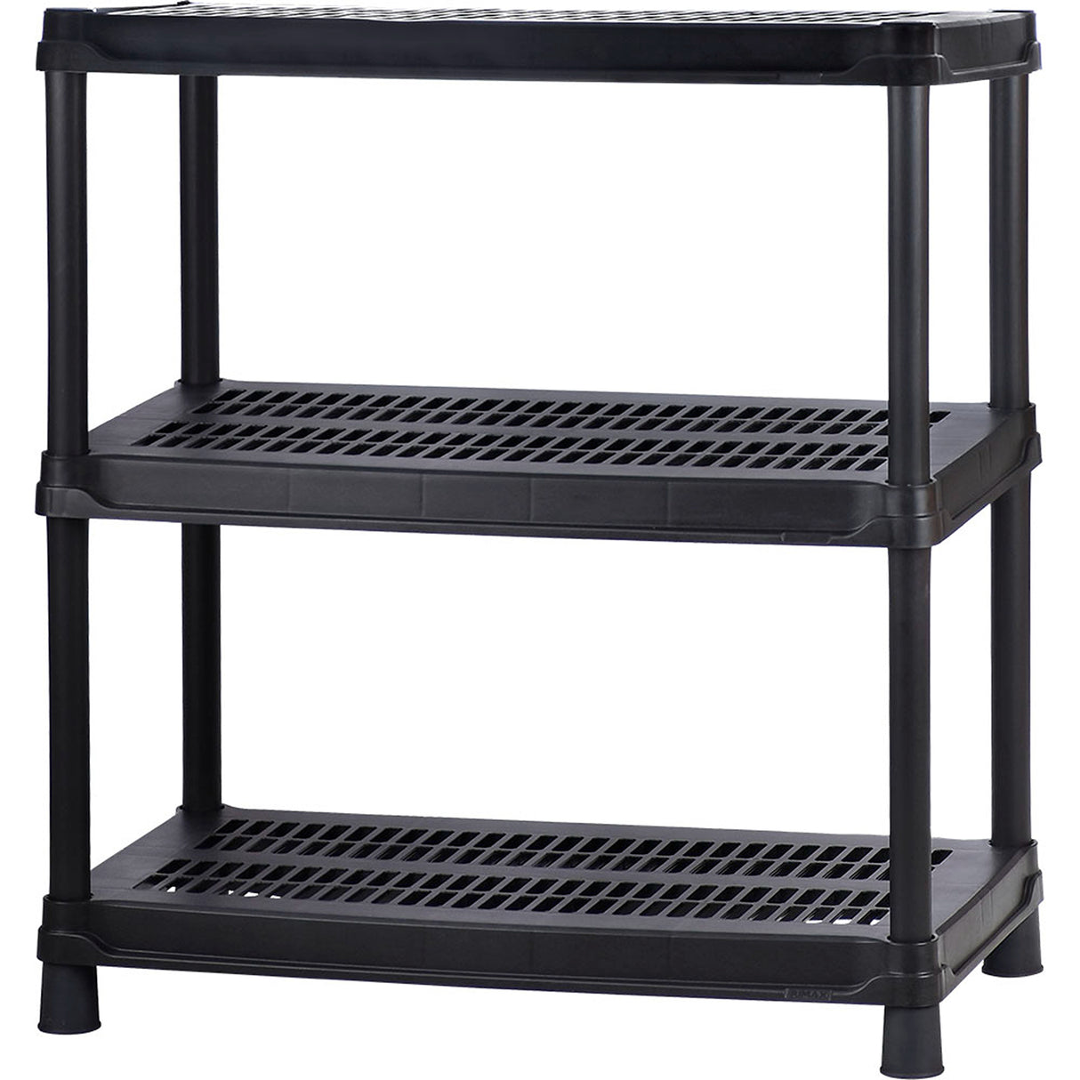 Estantería Rimax Negro 90.5x101cm Rectangular con Tres Compartimientos y con Tres Entrepaños