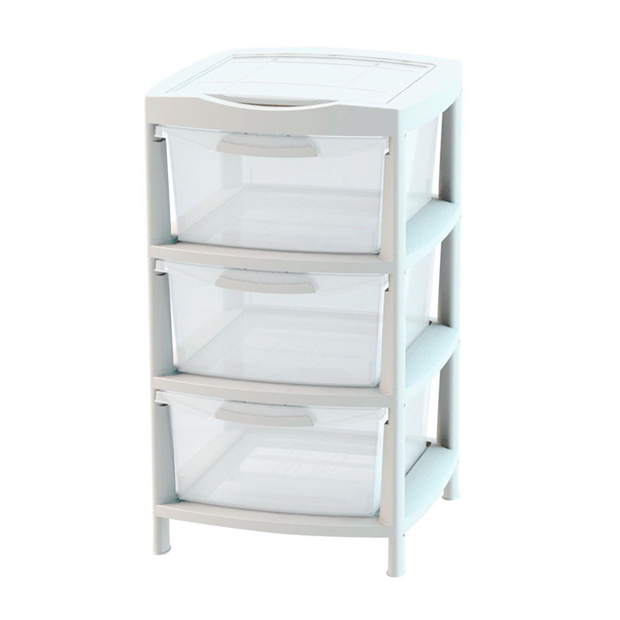 Gavetero Rimax Fique Blanco 48x80cm de Tres Hileras con Tres Cajones y Tapa Organizadora