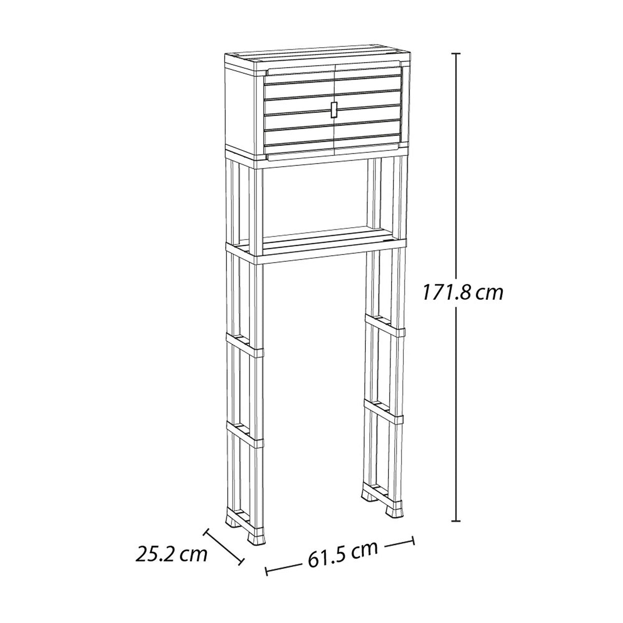Organizador de Baño Rimax Moca 61.5x171.8cm con Un Entrepaño y con Un Cajón