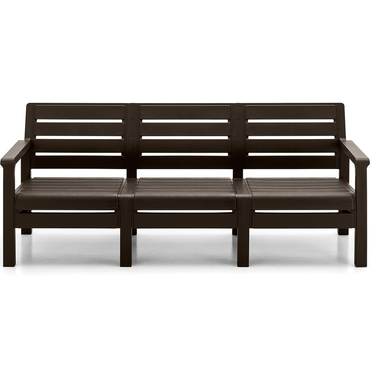Sofá Rimax Barú Wengue 192.4x74.6cm de Tres Puestos con Apoya Brazos