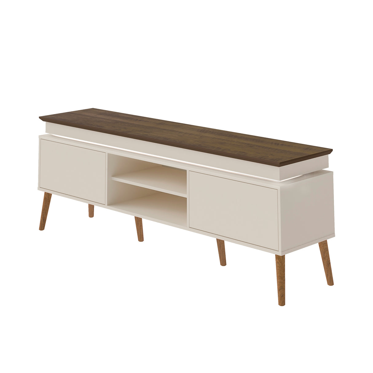 Rack de TV Lumina Pino y Beige 180x62.5cm para TV Hasta 75" Pulgadas y con Ranura para Cables