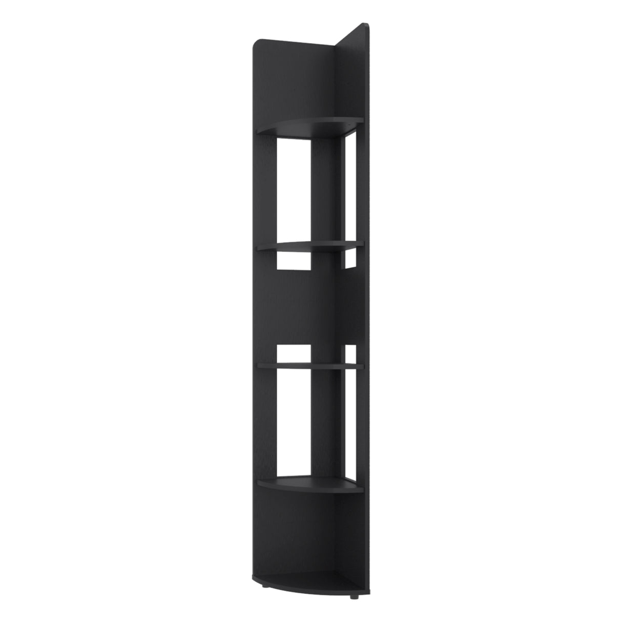 Estante Home E7 Wengue 30x180.6cm Triangular con Cinco Compartimientos y Cuatro Entrepaños