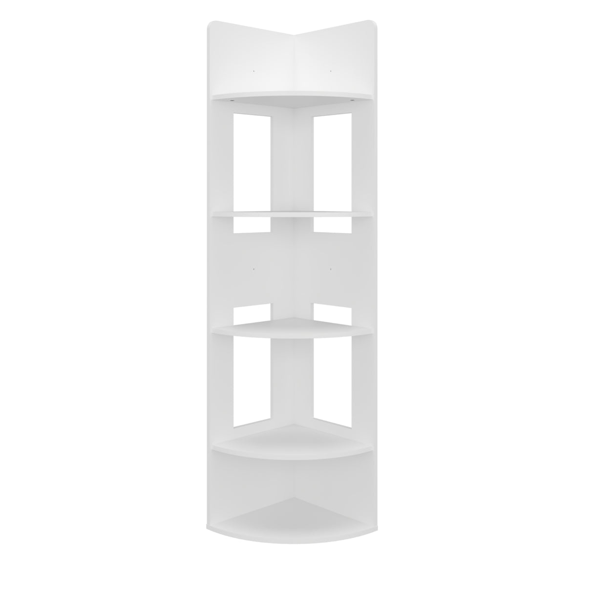 Biblioteca Esquinera Home Dreams Blanco 40x170cm Triangular con Cinco Compartimientos y Cuatro Entrepaños