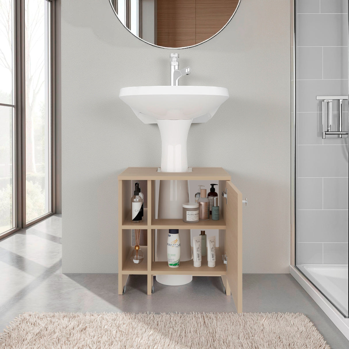 Mueble para Lavamanos Basico Cartagena 47x50.5cm Individual sin Lavamanos con Una Puerta