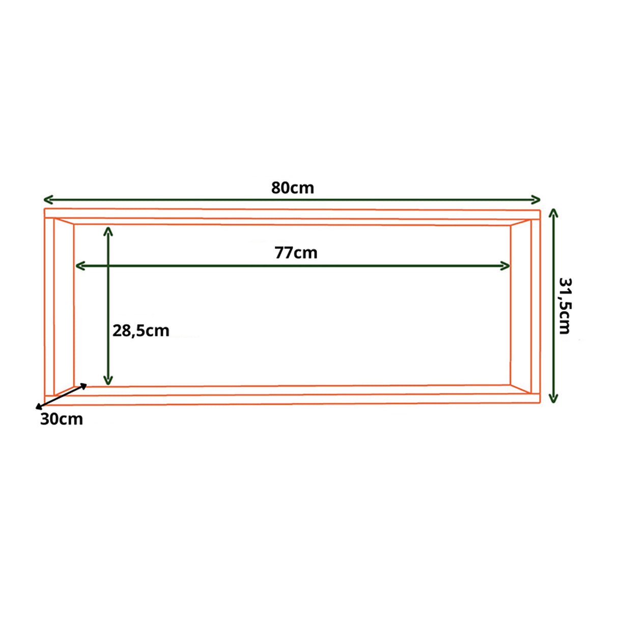 Mueble Superior de Cocina Barú Blanco 80x31.5cm con Un Entrepaño y con Un Puerta