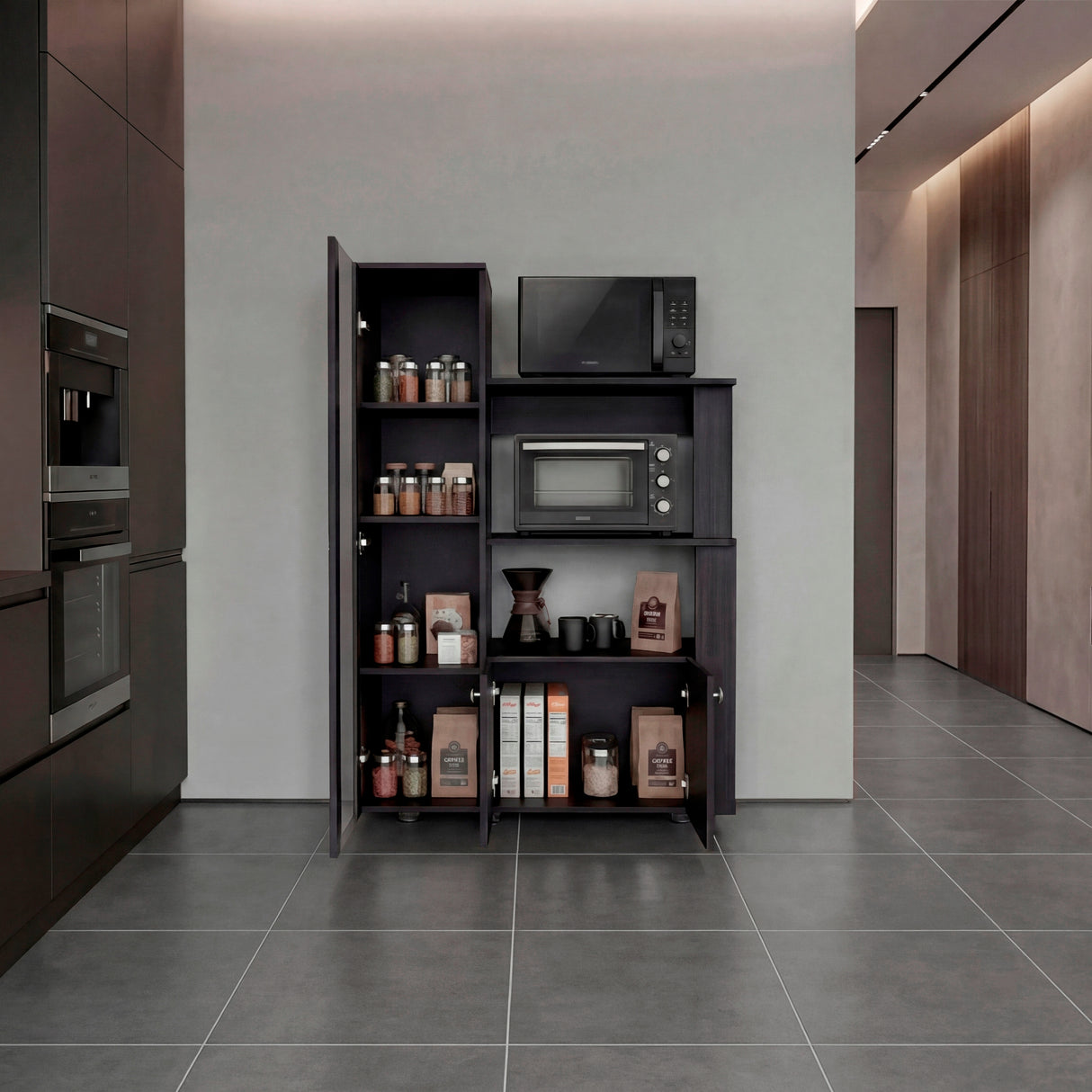 Alacena Aldan Wengue 96.2x142.5cm con Tres Puertas