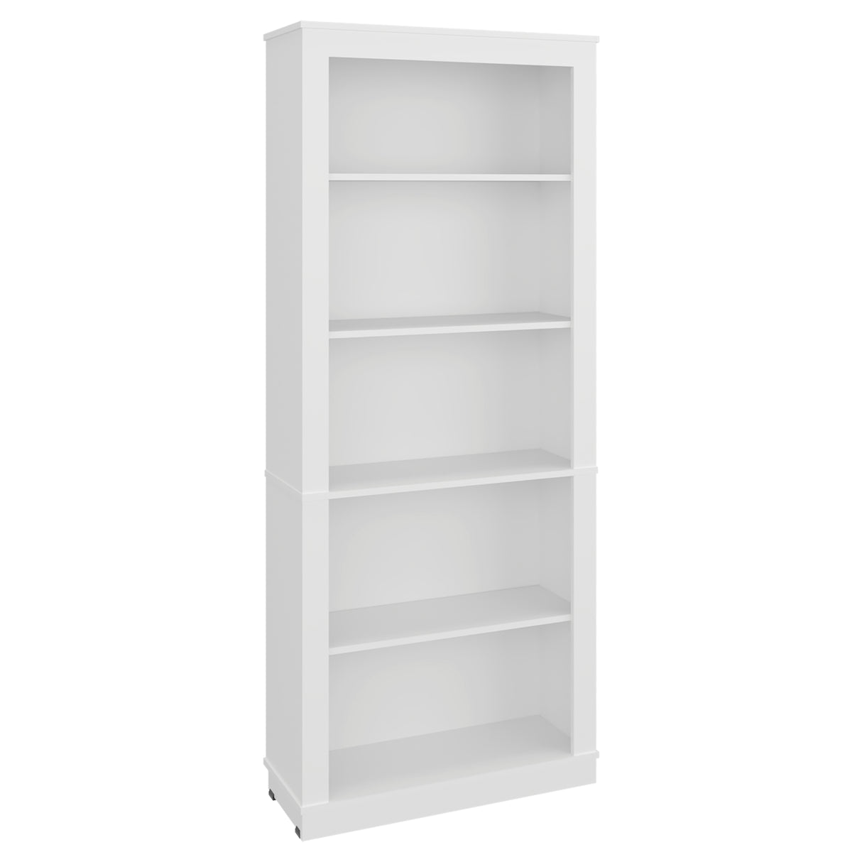 Biblioteca Classic Blanco 74.9x180.8cm Rectangular con Cinco Compartimientos y con Tres Entrepaños