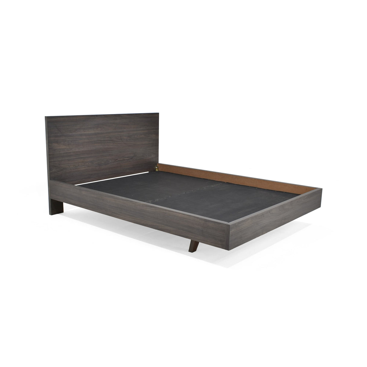 Cama Libia Tabaco y Matiz Wengue 166x90cm para Colchón Queen 160 X 190 Cm con Cabecero