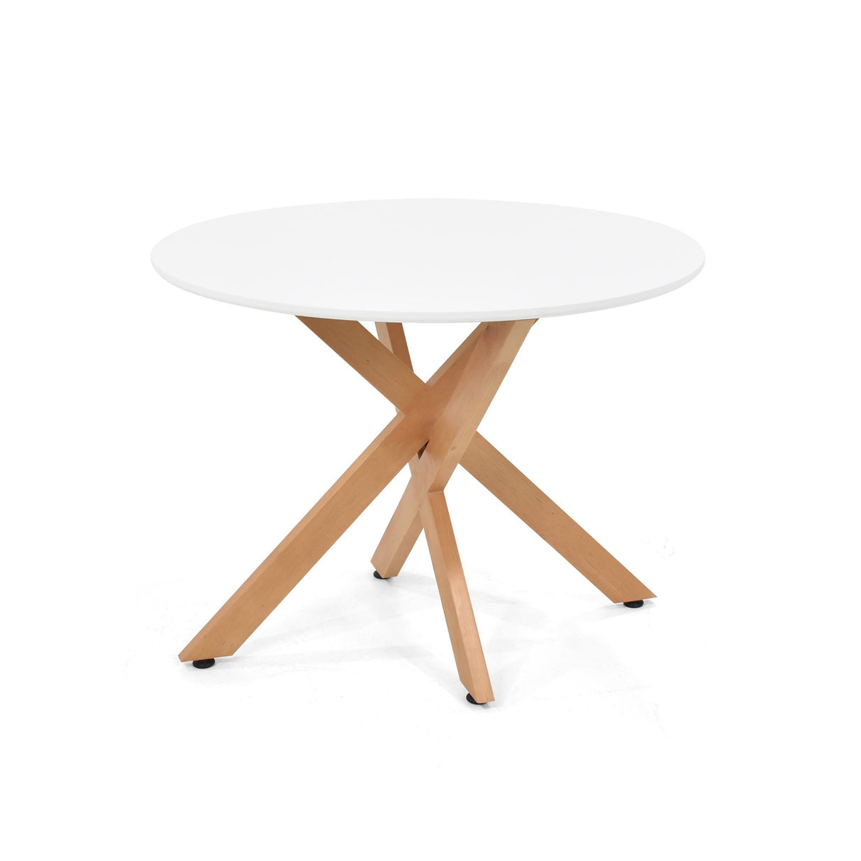 Mesa de Comedor Luxor Blanco y Matiz Natural 105x76.5cm