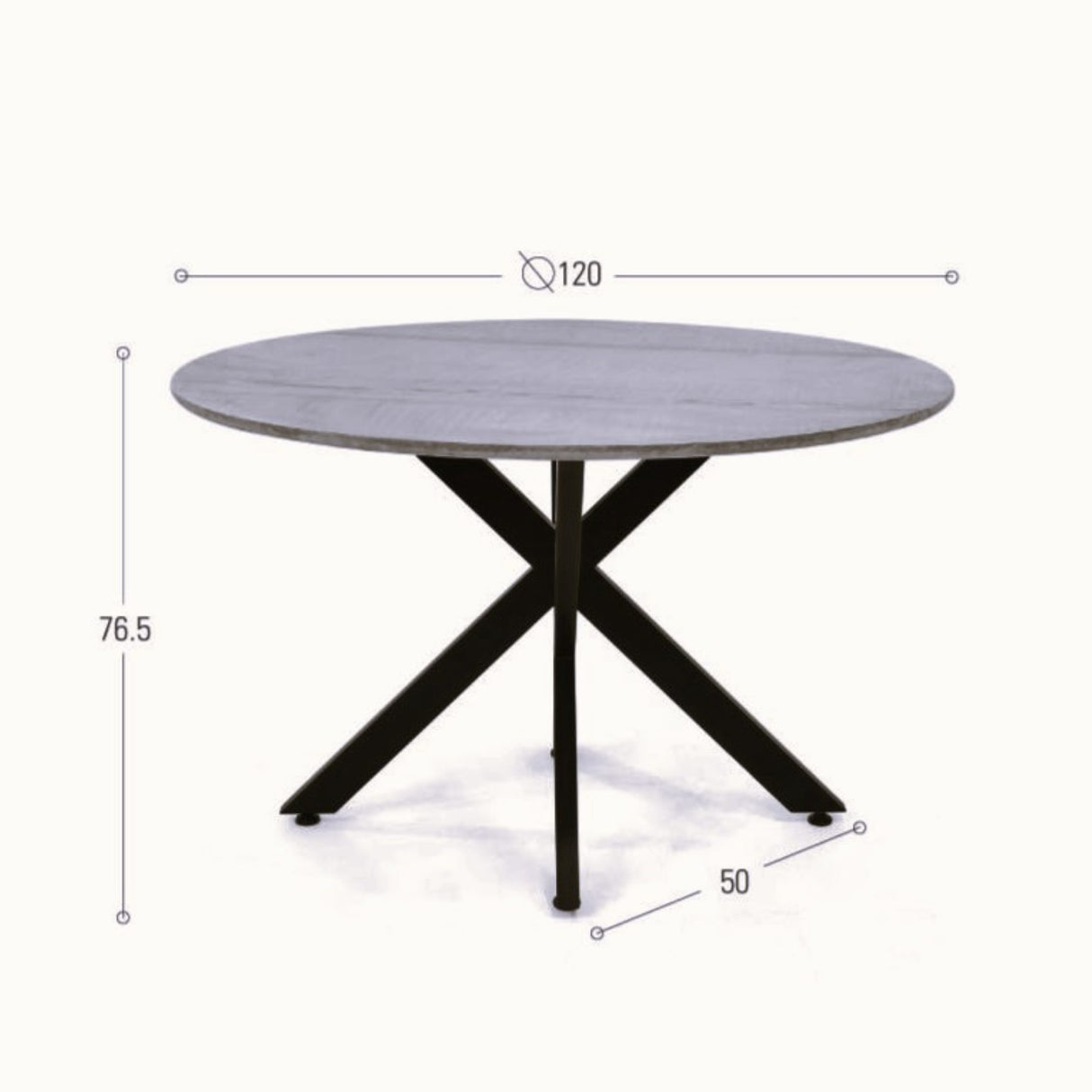 Mesa de Comedor Luxor Blanco y Matiz Natural 120x76.5cm