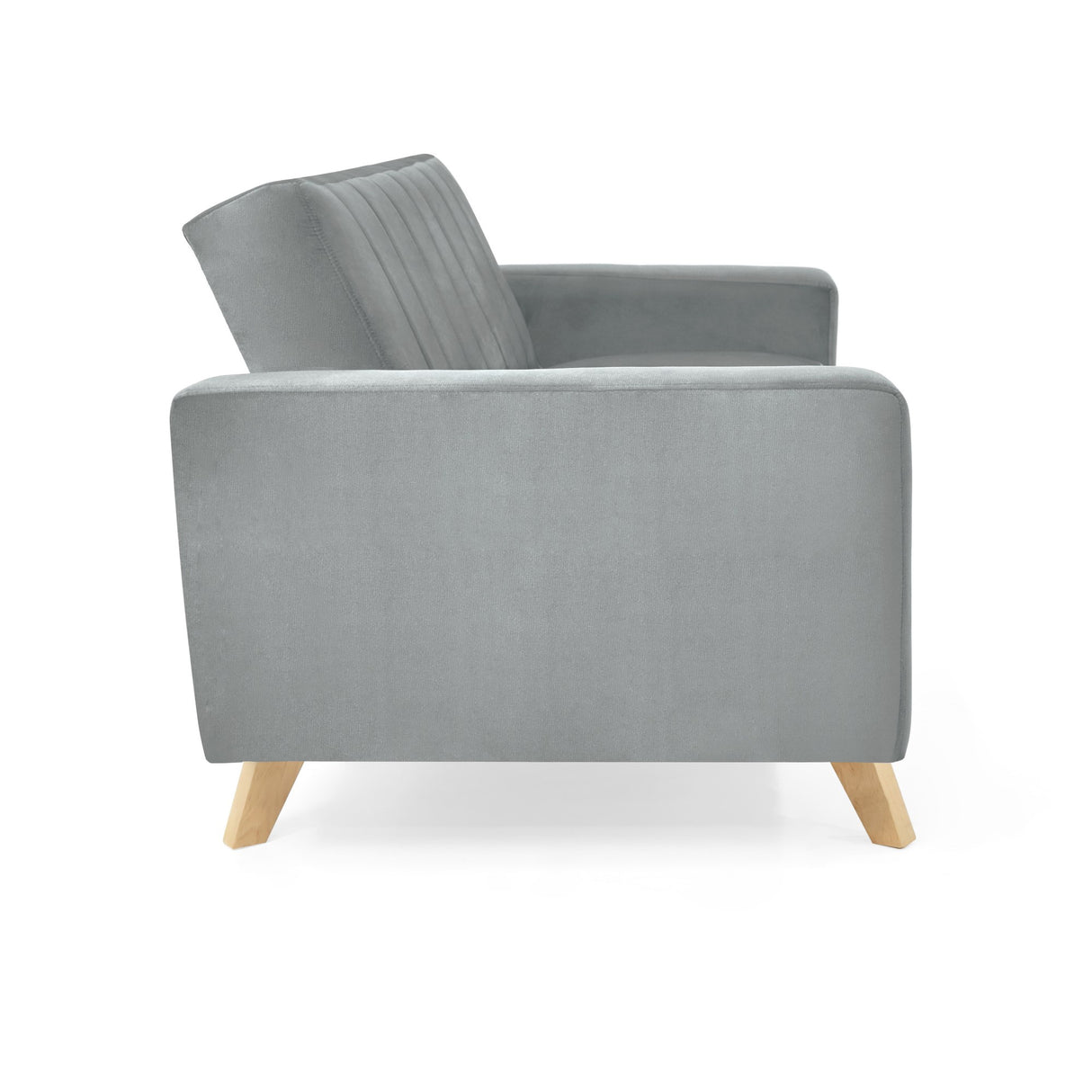 Sofá Baru Plata y Matiz Natural 150x82cm de Dos Puestos y con Apoya Brazos