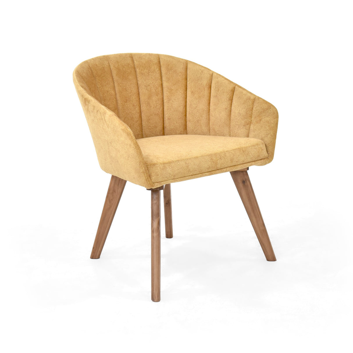 Poltrona Shanghai Mostaza y Matiz Caoba 69x77cm de Un Puestos y con Apoya Brazos