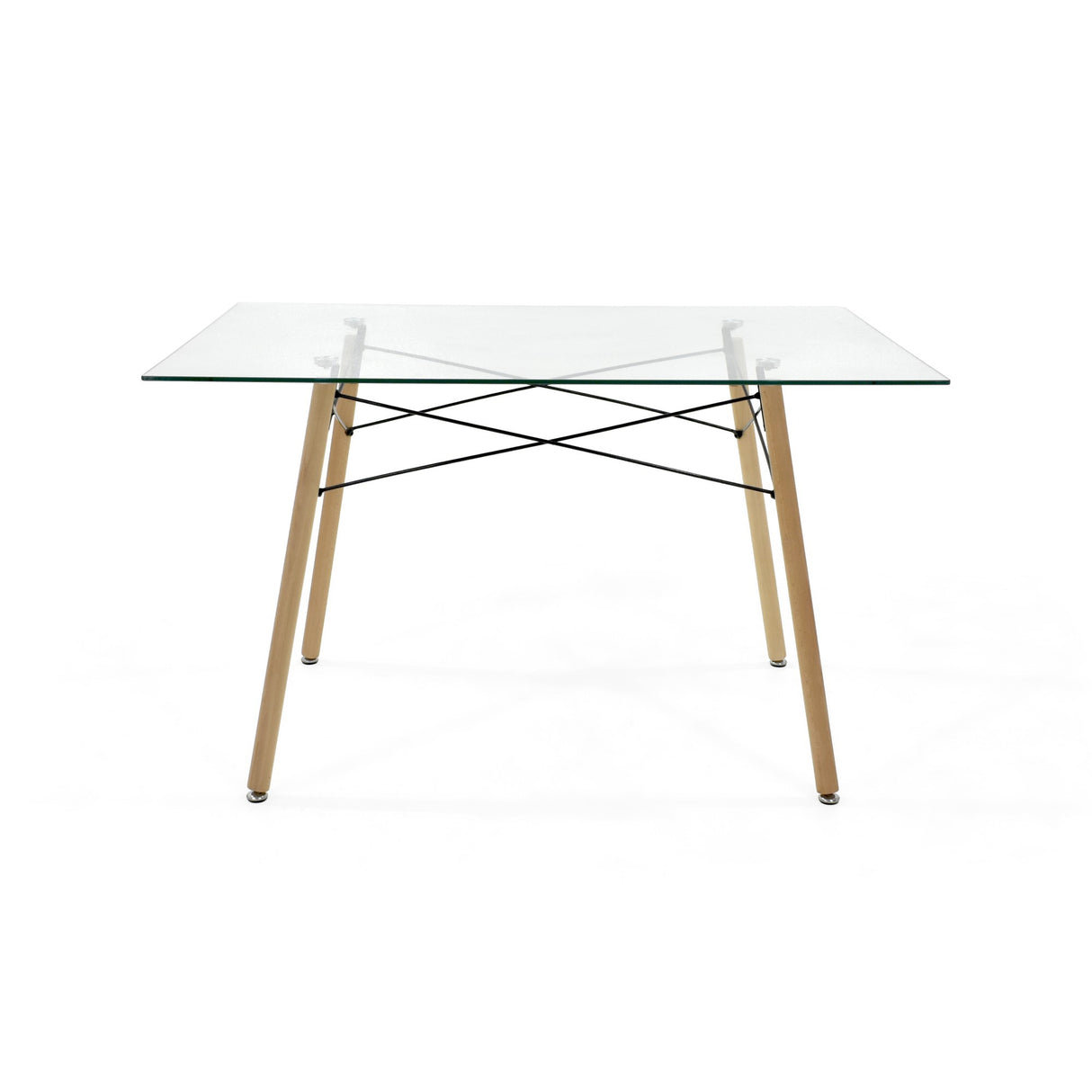 Juego de comedor Belfast Matiz Natural y Gris 120x72cm Rectangular de Patas Cuatro Puestos con Cuatro Sillas