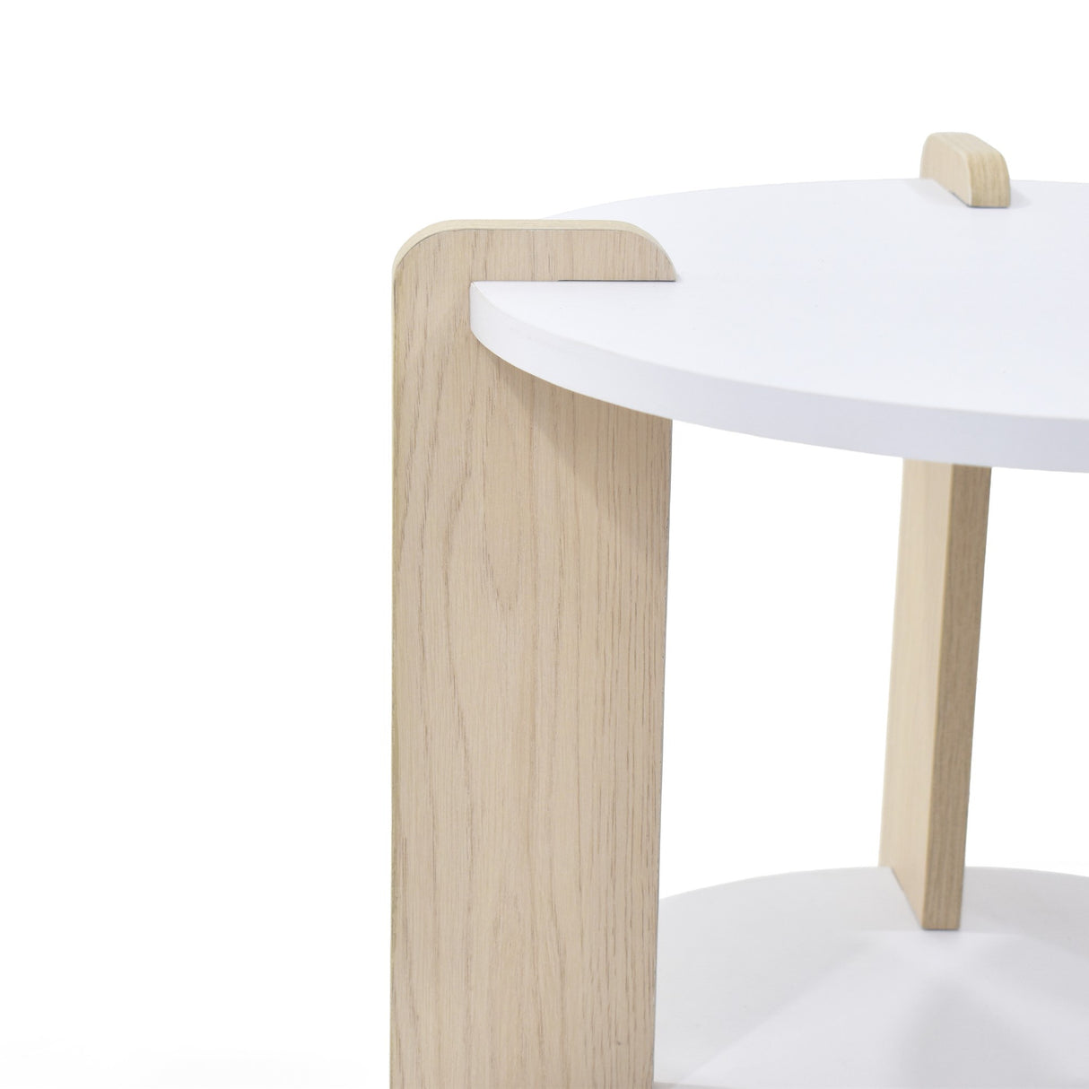 Mesa de Centro Kobe Blanco y Oasis 60x40cm Circular con Patas