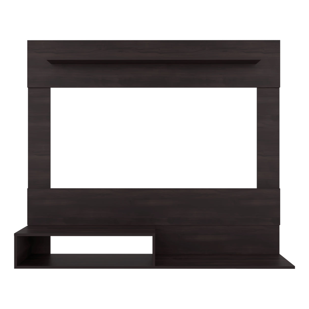 Centro de Entretenimiento Beijing Nogal 140x120cm Flotante para TV Hasta 55" Pulgadas con Un Compartimiento