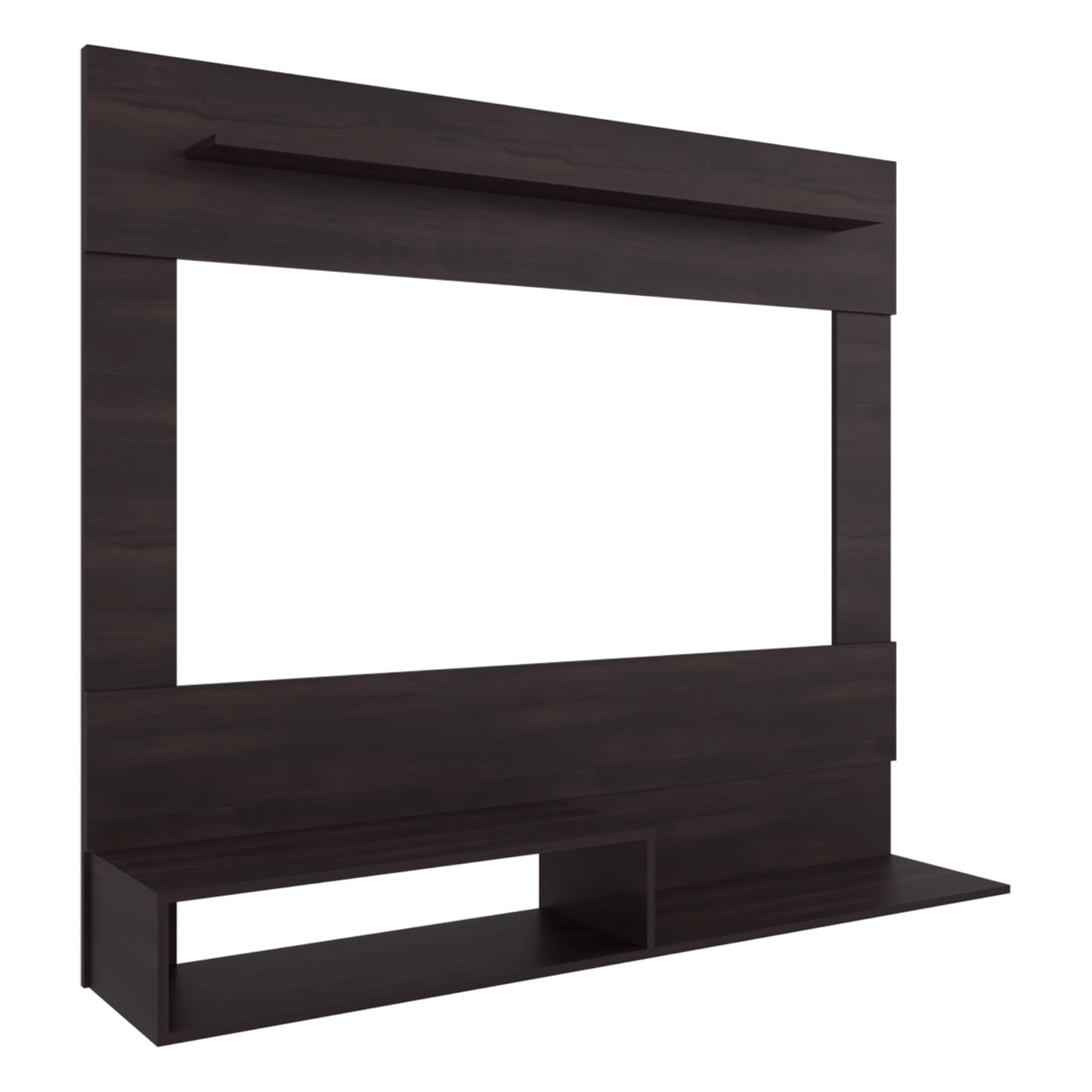 Centro de Entretenimiento Beijing Nogal 140x120cm Flotante para TV Hasta 55" Pulgadas con Un Compartimiento
