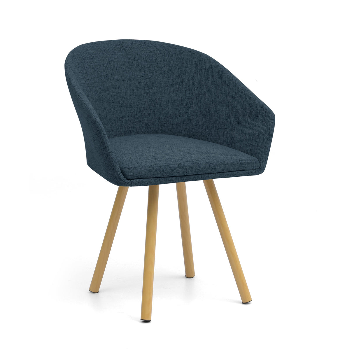 Silla de Comedor Tokyo Plomo y Metálico Natural 61x80.5cm de Asiento Ovalado con Espaldar y con Apoya Brazos
