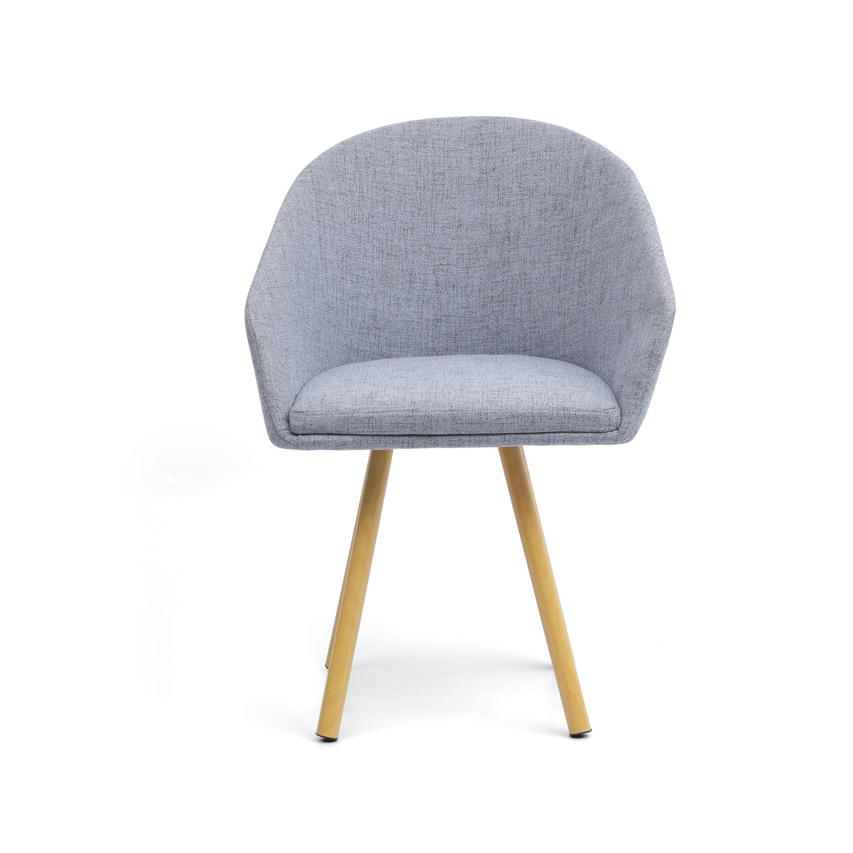 Silla de Comedor Tokyo Acero y Metálico Natural 61x80.5cm de Asiento Ovalado con Espaldar y con Apoya Brazos