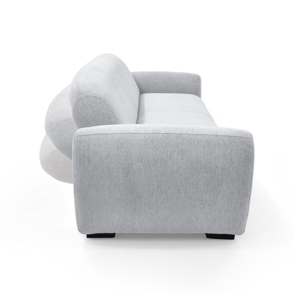 Sofacama Auren Plata y Matiz Wengue 240x85cm de Tres Puestos Reclinable con Apoya Brazos
